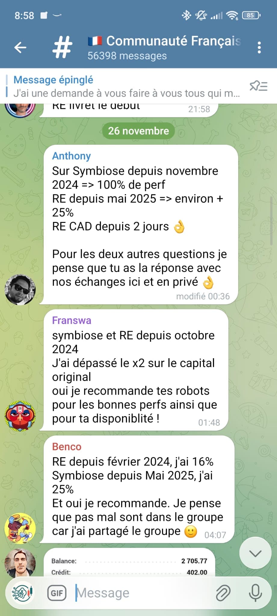 Réponse d'un membre expérimenté dans la communauté Returnearn